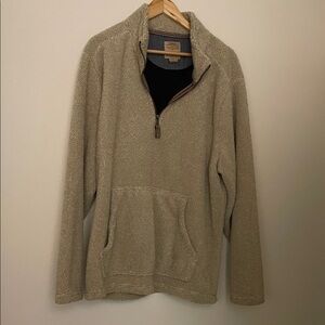 Men's Beige Quarter-Zip Sweater